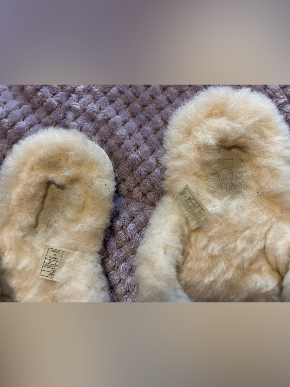Cozy UGG Ivory Fluff Flip Flop Sandals women size 8 - Picture 5 of 10